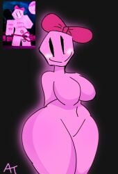 1girls 2d aged_up big_ass bow forsaken pink_body pr3tty_princess reference_image roblox