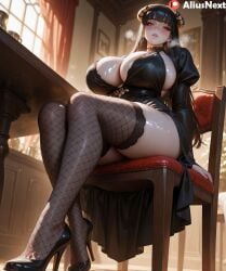 1girls ai_generated aliusnext big_ass big_breasts black_hair breasts breasts demon demon_girl demon_horns demoness feet female fishnet_legwear fishnets grey_body grey_skin heels hi_res high_resolution highres huge_ass huge_breasts legs legwear light-skinned_female light_skin lingerie massive_ass massive_breasts mature mature_female oc original_character pale-skinned_female pale_skin patreon phalia red_eyes sweat sweatdrop sweating sweaty sweaty_body sweaty_breasts taller_female thick thick_ass thick_hips thick_legs thick_lips thick_thighs