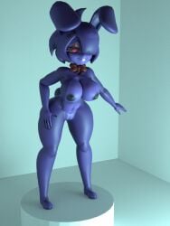 1girls 3d 3d_(artwork) 3d_render animatronic animatronic_female anthro big_breasts blender blender_(software) bonfie bonfie_(cryptia) bowtie breasts buckteeth bunny_ears bunny_girl completely_nude completely_nude_female female female_only furry hair_ornament looking_at_viewer navel nipples nude nude_female pink_eyes purple_body purple_fur purple_hair pussy simple_background smile smiling smiling_at_viewer thick_thighs thighs wide_hips