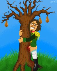 blood extreme_content gore risobase russian_artist russian_male soldier tagme tree tree_fuck uniform uniformed_male vegmao