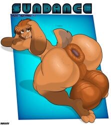 2025 4_toes absurd_res anthro anus ass balls big_balls blue_background border brown_body brown_hair bunnyboi0108 english_text feet freckled_butt freckles gaping gaping_anus genitals hair hi_res huge_balls hyper hyper_balls hyper_genitalia lagomorph leporid looking_back male mammal motion_lines multicolored_body nude open_mouth perineum presenting presenting_hindquarters puffy_anus rabbit simple_background solo sundance tail tail_motion tailwag text toes white_border