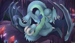 animal_genitalia autofellatio blue_body blue_fur blue_knot blue_penis claws dragon erection feral fur genital_slit genitals green_body green_membrane green_scales hi_res horn knot male masturbation membrane_(anatomy) membranous_wings mythological_creature mythological_scalie mythology oral oral_masturbation penile penile_masturbation penis scales scalie solo tiama white_claws white_horn wings