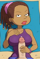 ai_generated all_grown_up nickelodeon one-piece_swimsuit penis precum rugrats solo susie_carmichael