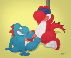 2015 2boys 3_toes armpits barefoot blindfold bondage bound cum cum_on_feet duo foot_fetish foot_focus footjob full_body gag galaxia22 male male_only mario_(series) multiple_boys nintendo paws penis simple_background toes video_games yaoi yoshi