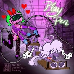 2_toes afro ambiguous_gender angel anthro ascii_(redthespian69) ass big_ears big_eyes black_fingers black_legs blue_body blue_eyes blue_feet blue_hands blue_skin blush bodily_fluids bondage bondage bound bovid bow_ribbon buckteeth canon_x_oc caprine cartoon_gloves cherub collar collin_(helluva_boss) computer_monitor computer_screen duo exposed_butt feathers feet femboy flying_sweatdrops freckled_butt freckled_face freckles fur genderfluid glowing glowing_body green_eyes green_hair hair halo helluva_boss hi_res hooves humanoid intersex intersex/male laugh lying machine male mammal monitor_head mostly_nude on_front pink_body pixelated_heart purple_arms purple_background raised_tail restraints robot robotic_tentacles sheep short_stack simple_background simple_face snout speed_lines stocks story story_in_description submissive submissive_anthro submissive_male sweat sweatdrop sweaty_arms sweaty_body sweaty_butt sweaty_face sweaty_feet sweaty_legs sweaty_thighs tail teeth tickle_fetish tickle_torture tickling tickling_butt tickling_feet tickling_sides toes wings wings_tied wool_(fur) zita586