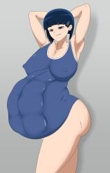 2girls abs armpits arms_up belly big_ass big_belly big_breasts breasts cleavage covered_erect_nipples covered_nipples damnitshuge digested digestion fatal_vore female female_pred female_prey kirigaya_suguha muscular_female oral_vore satisfied satisfied_look satisfied_smile short_hair smile sword_art_online thick_thighs thighs vore vore_belly weight_gain yuuki_asuna