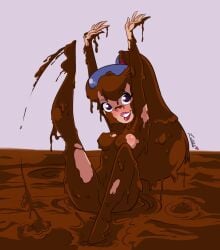 breasts completely_naked completely_nude covered_in_mud dirty dirty_girl female female_only lolilolalove mud muddy naked nude oc original original_character solo tagme