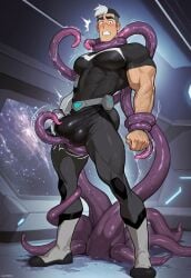 abs abs_visible_through_clothing ai_art ai_generated biceps big_biceps big_pecs black_hair bound_by_tentacles bulge_through_clothing ginger_himboo gray_eyes hairy hairy_arms hairy_male juicy_pecs male male_only masturbation_under_clothes muscles muscles_through_clothes muscular muscular_arms muscular_back muscular_biceps muscular_chest muscular_legs muscular_male muscular_pecs muscular_pectorals muscular_thighs pecs pectorals prosthetic_arm space_clothes takashi_shirogane tentacle tentacle_around_arm tentacle_around_leg tentacle_around_neck tentacle_rape tight_clothing touching_bulge two_tone_hair voltron voltron:_legendary_defender wet_tentacles white_hair