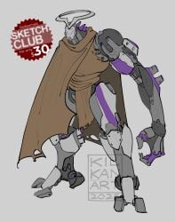 cloak color halo kilkan no_eyes original_character original_characters_only robot