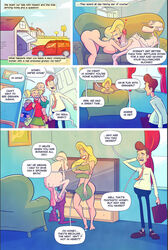 comic female jab panels text