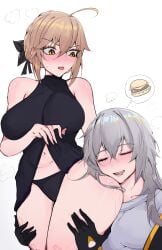 2025 2girls arnkun artoria_pendragon bite_mark bite_mark_on_thigh crossover fate_(series) female female_only honkai:_star_rail honkai_(series) hoyoverse mihoyo saber stelle_(honkai:_star_rail) tagme thick thick_thighs trailblazer_(honkai:_star_rail) very_high_resolution yuri