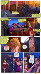 comic female jab panels text