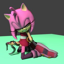 1futa 3d amy_rose amy_rose_(boom) dickgirl furry futanari intersex leech leeches penis solo_futa sonic_(series) sonic_boom testicles thigh_highs thighhighs