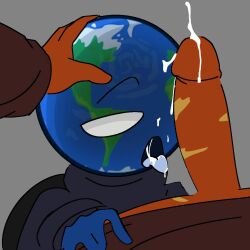 cum cum_in_mouth cum_on_face cumshot earth_(solarballs) penis solarballs venus_(solarballs)