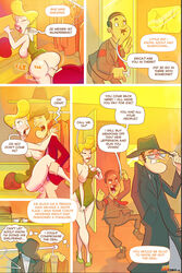 comic female jab panels text