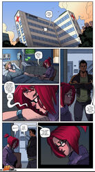 comic female jab panels text