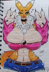 1girls abs anthro big_breasts breasts busty child_bearing_hips curvy curvy_figure digimon digimon_(species) enormous_breasts female female_only giant_breasts gigantic_breasts hourglass_figure huge_breasts large_breasts little_cat massive_breasts peace_sign renamon thick_thighs thighs tubetop v voluptuous voluptuous_female wide_hips
