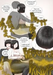 1girl 1girls ass ass_focus big_ass black_hair black_shorts blonde_female blonde_male boy boys brap brother brother_and_sister butt comic comic_page conversation dialogue fart fart_cloud fart_everywhere farting farts female femdom game gasbox girl hair hands_on_face hoodie huge_ass huge_butt huge_thighs jean_shorts jeans kemonomimi light-skinned_female light-skinned_male light_skin male playing shiny shiny_clothes short_hair sister sleeping smelly speech_bubble sweat sweatdrop sweating sweaty sweaty_body text thighs thighs_bigger_than_head white_clothes white_clothing yakbang