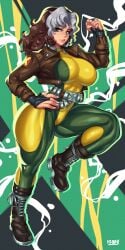 rogue (x-men) from marvel by flatillustratorkhan