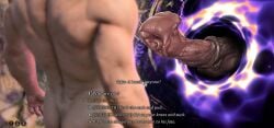 3d animal_genitalia animal_penis baldur's_gate baldur's_gate_3 balls big_flare big_penis detailed_penis disgusted duo english_text equine_genitalia equine_penis flared_penis gameplay_mechanics genitals hi_res human larian_studios laser_(artist) magic male mammal medial_ring multiple_choice muscular nude nude_male outside pale_skin penis portal portal_penis text thinking_with_portals vein veiny_penis video_game_reference