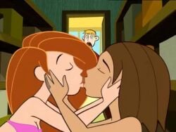 1boy 2d 2d_animation 2girls ai_generated animated bonnie_rockwaller brown_hair brunette caught caught_in_the_act cheating cheating_(relationship) cheating_girlfriend closed_eyes cuckold doorway eyes_closed french_kissing ginger ginger_female ginger_hair girl_on_girl human human_female human_male human_only kim_possible kimberly_ann_possible kissing lesbian_couple lesbian_kiss light-skinned_female light-skinned_male light_skin long_hair multiple_girls orange_hair passionate_kiss red_hair redhead ron_stoppable short_video shorter_than_10_seconds surprised surprised_expression tagme teenage_female teenage_girl teenager video young young_female yuri
