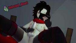 1futa 3d animated bed breasts fingerless_gloves full-package_futanari functionally_nude futa_only futanari infected_heart masturbation mounting mp4 nipples pale-skinned_futanari phone ruby_rose rwby scarf short_hair solo solo_futa sound video watching_porn weiss_schnee