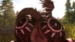 1boy 1girls 3d 3d_animation alphawolf77 anus argonian argonian_female bethesda_softworks big_ass big_breasts blue_eyes bodypaint bouncing_ass breasts crouching dialogue female first_person_view human human_on_anthro interspecies interspecies_sex longer_than_30_seconds looking_at_viewer looking_back microsoft moan monster_on_male oblivion outdoor_sex outdoors penis pov pussy reverse_cowgirl_position scalie shorter_than_one_minute sound source_filmmaker spear straight tagme tail the_elder_scrolls vaginal_penetration video weapon