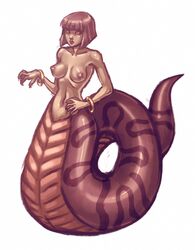 1girls breasts female isis_(ragnarok_online) lamia naga neryumo nipples ragnarok_online solo