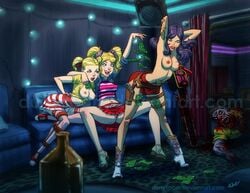 candi_stryper clothing crossover durtyspork female female_only human juliet_starling lollipop_chainsaw multiple_females multiple_girls the_house_of_the_dead toes varla_guns