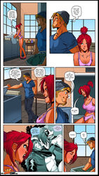 comic female jab panels text