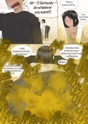 1girl 1girls ass ass_focus big_ass black_hair black_shorts blonde_female blonde_male boy boys brap brother brother_and_sister butt comic comic_page conversation dialogue fart fart_cloud fart_everywhere farting farts female femdom game gasbox girl hair hands_on_face hoodie huge_ass huge_butt huge_thighs jean_shorts jeans kemonomimi light-skinned_female light-skinned_male light_skin male playing shiny shiny_clothes short_hair sister sleeping smelly speech_bubble sweat sweatdrop sweating sweaty sweaty_body text thighs thighs_bigger_than_head white_clothes white_clothing yakbang