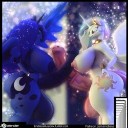 2futas 3d alicorn alicorn_wings ass bimbo breasts cutie_mark endlessillusion equine friendship_is_magic futanari herm horn horse huge_breasts hyper hyper_penis hyper_testicles incest intersex large_ass mammal my_little_pony penis pony princess princess_celestia_(mlp) princess_luna_(mlp) royalty siblings sisters testicles uncensored wings