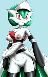 1girls breasts dark-moltres female female_gardevoir female_only gardevoir green_hair nintendo nipples pokemon pokemon_(species) pokemon_rse red_eyes solo vagina