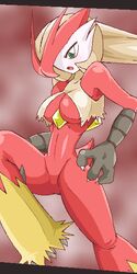 blaziken blaziken_(cosplay) cosplay cosplay_gardevoir duo gardevoir green_hair pokemon pokemon_(species) red_eyes uranoyoru