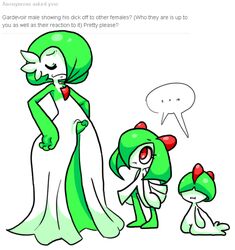 ... 1boy color erection female female_pokemon gardevoir green_hair jigglybutts kirlia male male_gardevoir male_pokemon penis pokemon pokemon_(species) pokemon_rse ralts red_eyes standing text uncensored