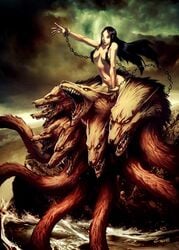 genzoman greek_mythology hair_covering_breasts hair_over_breasts mythology nude scylla