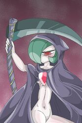 female gardevoir green_hair pokemon pokemon_(species) red_eyes uranoyoru