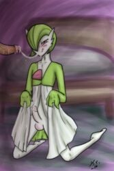 2boys femboy gardevoir gay green_hair male male/male male_gardevoir male_pokemon male_pokemon/human male_pokemon/male_human nintendo pokemon pokemon/human pokemon_(species) pokemon_rse red_eyes swirl_pattern yaoi