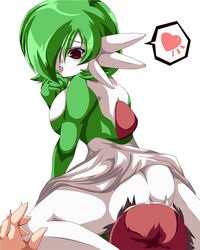 facesitting female gardevoir green_hair heart narura pokemon pokemon_(species) pokephilia red_eyes