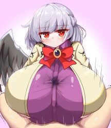 big_breasts bimbo breasts gigantic_breasts huge_breasts hyper_breasts large_breasts massive_breasts paizuri paizuri_under_clothes sagume_kishin sinoa tagme touhou