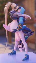 3d chainsmoker fat_ass female futa_on_female futanari hyper overwatch tracer widowmaker