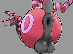 anus ass balls big_balls big_butt generation_5_pokemon genitals glistening glistening_body heart_symbol looking_at_viewer male male_only nintendo pokemon pokemon_(species) presenting presenting_anus presenting_hindquarters puffy_anus scolipede solo sparkmelon