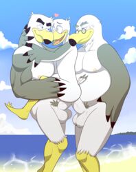 age_difference anal anal_insertion anthro anti_dev avian ayden_(brogulls) bailey_(brogulls) balls biceps big_penis bird brothers father father_and_son feathers humanoid_penis incest male male_only muscular nipples nude parent penis seagull sibling son wilson_(brogulls) yaoi