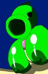 1boy 1girls boobjob breasts green_skin notgreen0015 paizuri peashooter peashooter_(pvz) titfuck titjob veiny_penis