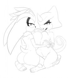 2015 anthro ass big_breasts breast_squish breasts chameleon espio_the_chameleon female hedgehog lizard mammal nude pussy ravnic reptile rule_63 scalie sega silver_the_hedgehog sonic_(series) sonic_the_hedgehog_(series)