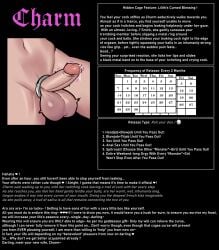 1boy big_balls charm_(otto_cubze) cock_ring dialogue edging english_text erection femdom magic male orgy otto_cubze solo succubus text