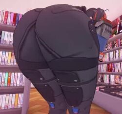 1girl 3d 3d_animation 3d_model animated ass ass_clapping ass_focus black_hair books bookshelf bubble_butt clapping_cheeks dat_ass dumptruck_ass female female_only gyatt large_ass no_sound orange_highlights pale-skinned_female pale_skin police police_uniform policewoman ponytail spankable_ass tagme throwing_it_back tight_pants twerking two_tone_hair video wily27 zenless_zone_zero zhu_yuan