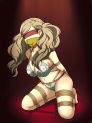 ann_takamaki bondage bondage bound dankestofdans female female_focus female_only on_knees persona persona_5