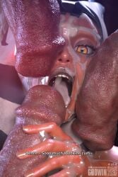 1girls 3boys above_view ahsoka_tano blowbang blowjob bukkake cum cum_in_mouth cum_on_face cumshot cute dirty_talk eye_contact female godwin interspecies licking_penis looking_at_viewer neroxliv oral oral_sex orange_eyes orange_skin petite pov seductive_eyes seductive_mouth sith sith_eyes skinny slim star_wars star_wars:_the_clone_wars tagme teenager throat togruta tongue_out wookiee yellow_eyes