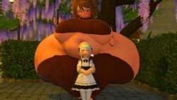 bbw big_ass big_breasts breasts bubble_butt female final_fantasy_xiv huge_ass huge_breasts lalafell overweight sakupen thick_thighs wide_hips